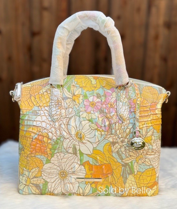 NWT Brahmin Medium Duxbury Floral Daffodil Melbourne Satchel Leather Purse NWT Brahmin Medium Duxbury Floral Daffodil Melbourne Satchel Leather Purse