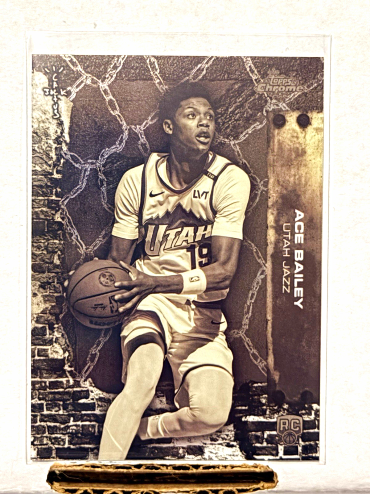 Topps 2025-26 Chrome Cactus Jack Ace Bailey Utah Jazz RC Base #65 Card