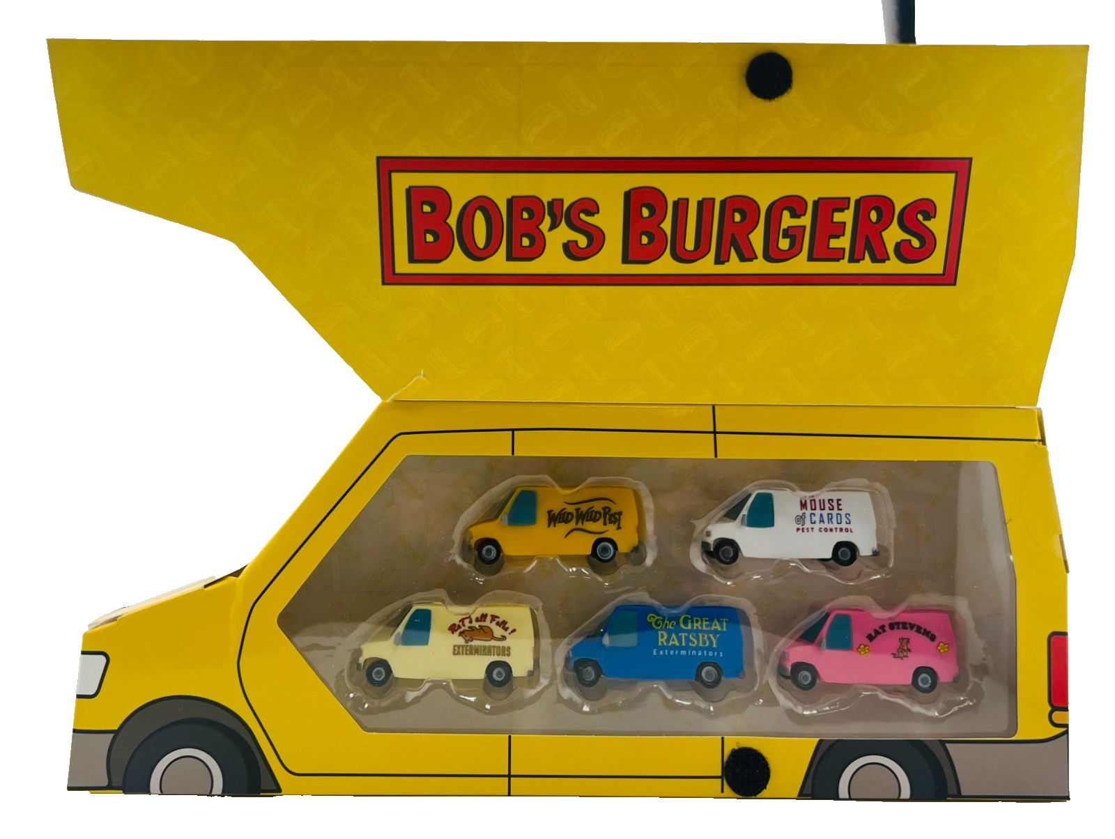 BOB'S BURGERS EXTERMINATOR VAN SET BOX SEALED RARE 2018 SDCC COMIC CON EXCLUSIVE