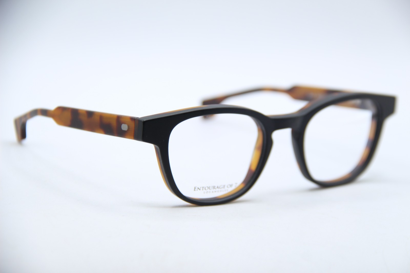 NEW ENTOURAGE OF 7 GUS 01-21M BLACK HAVANA AUTHENTIC FRAMES EYEGLASSES 50-22