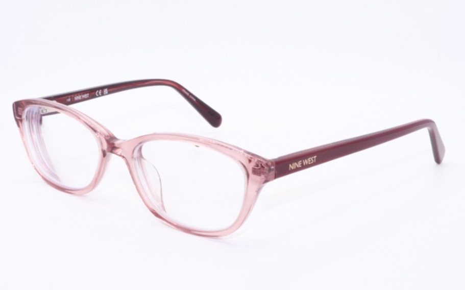 NEW NINE WEST NW 5222 265 CRYSTAL BURGUNDY AUTHENTIC DESIGNER EYEGLASSES 50-16