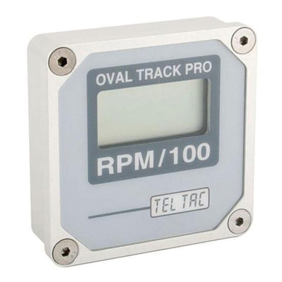 Tel-Tac Tachometer Oval Track 15000 RPM 9V Battery Digital 2-1/4 in Square Mount