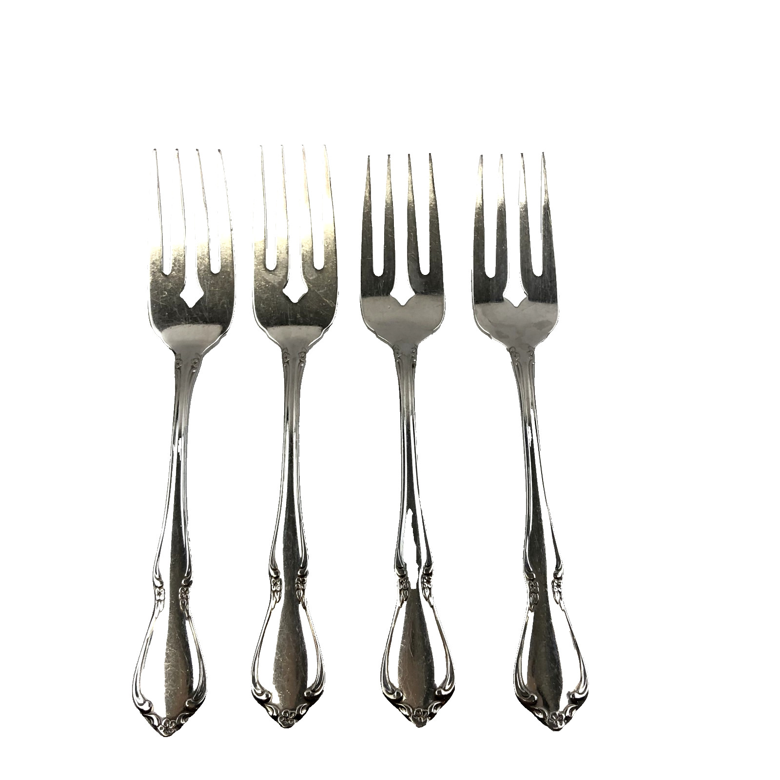 Oneida Deluxe  CHATEAU Fine Flatware Set 18/8 Stainless, Set of 4 Salad Forks