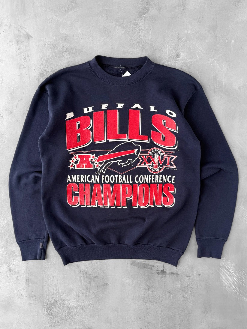 Buffalo Bills Sweatshirt \'91 Navy Crewneck Sweatshirt Men Women RM3739