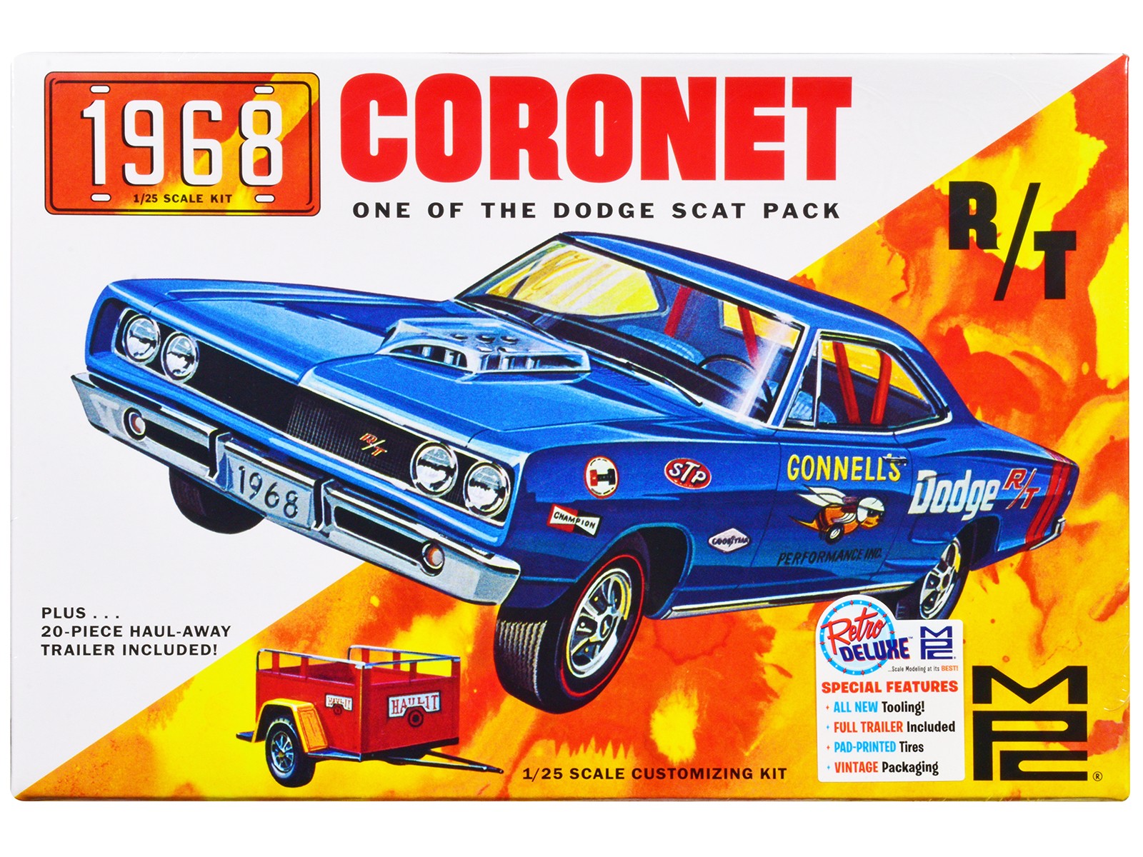 MPC MPC975 1/25 Skill 2 Model Kit 1968 Dodge Coronet Hardtop with