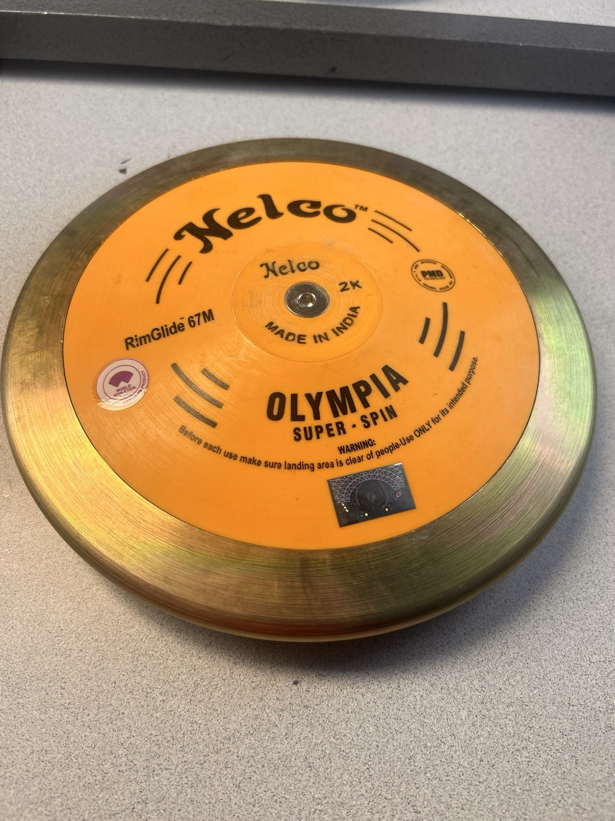 Nelco Olympia Super-Spin RimGlide 67M Discus Throwing Disc 2kg MPN 2K