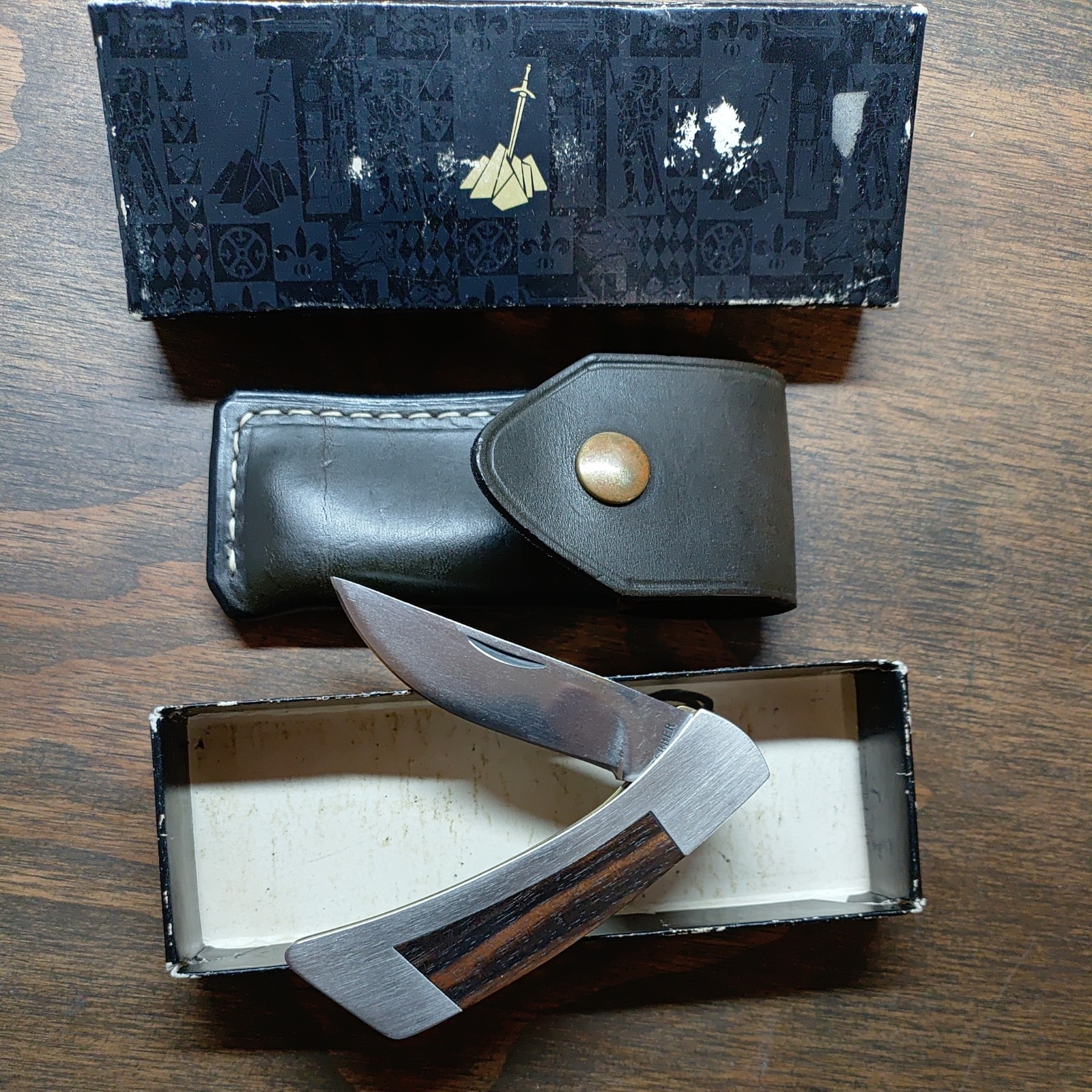 Vintage GERBER Pk2 Pete\'s Knife Liner Lock Knife - Has Box (DS1004)