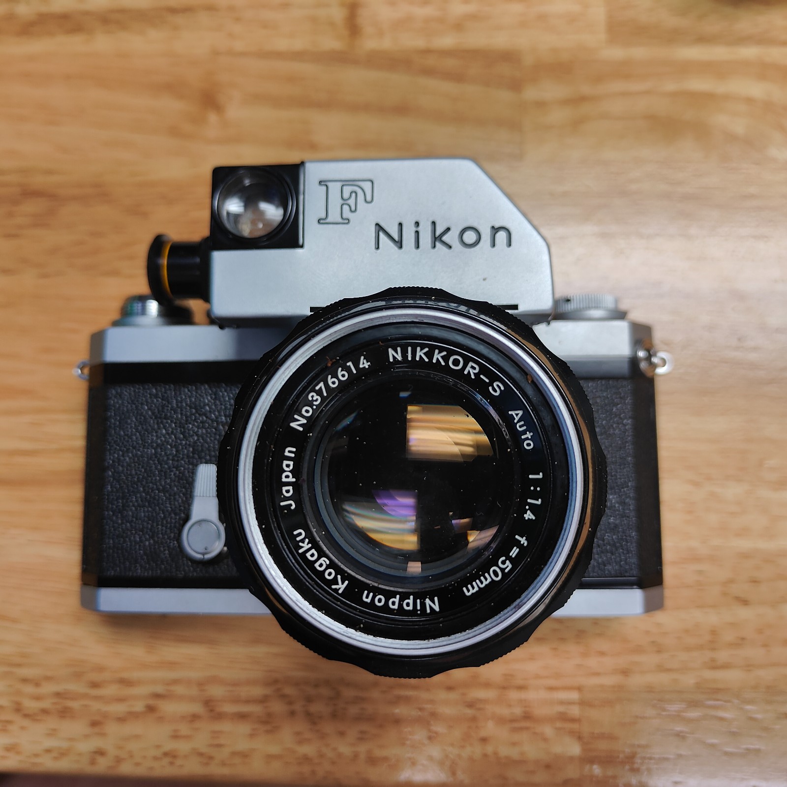 Vintage Nikon F 35mm SLR Cam chrm Body Nikkor-s Auto 50mm 1:14 Lens, Case Vintage Nikon F 35mm SLR Cam chrm Body Nikkor-s Auto 50mm 1:14 Lens, Case