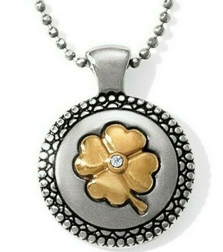NWT Brighton CHERISHED LUCKY Gold Silver Charm Petite Shamrock Necklace MSRP $48 NWT Brighton CHERISHED LUCKY Gold Silver Charm Petite Shamrock Necklace MSRP $48