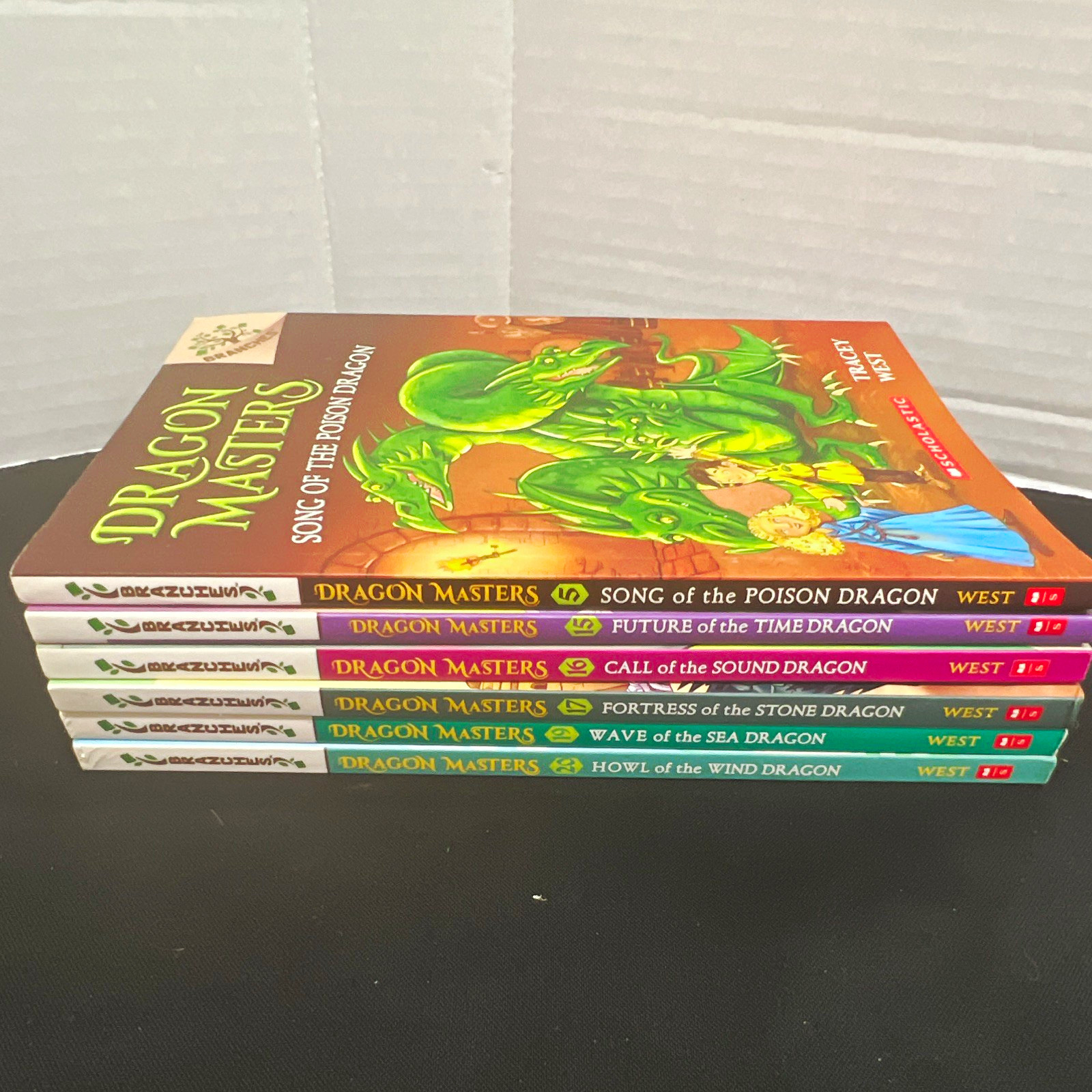 Scholastic Dragon Masters 6-Book Paperback Lot Tracey West Poison/Time Dragon