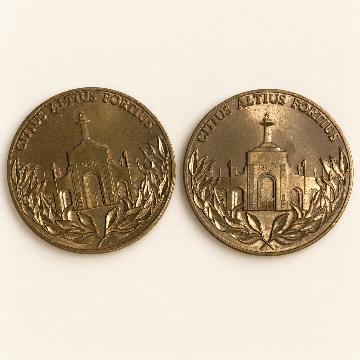 Lot of 2 1984 Los Angeles Olympics XXIII Olympiad Commemorative Medallions Lot of 2 1984 Los Angeles Olympics XXIII Olympiad Commemorative Medallions