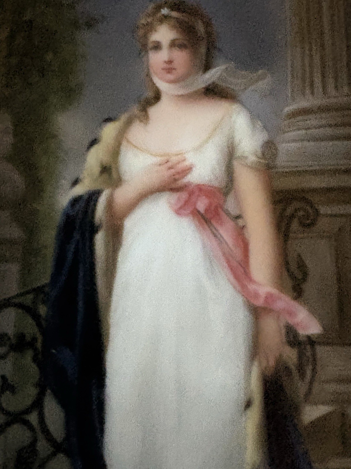 19th C. Berlin KPM Signed Handpainted Plaque Queen of Prussia Louise Mecklenburg 19th C. Berlin KPM Signed Handpainted Plaque Queen of Prussia Louise Mecklenburg