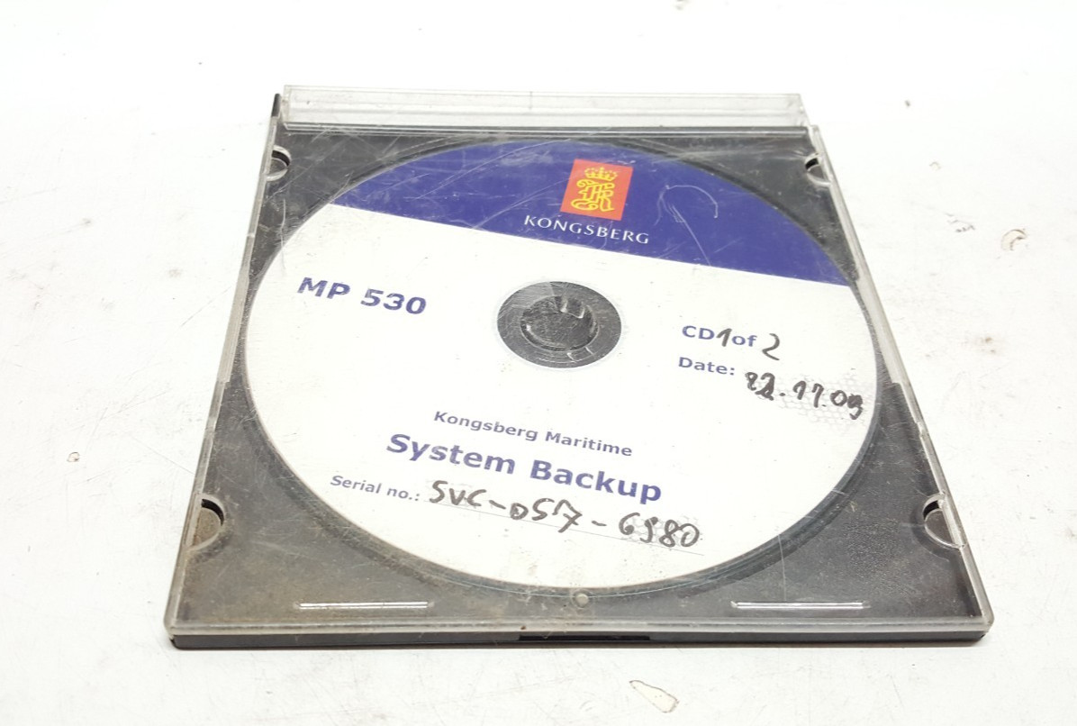 KONGSBERG MP 530 SYSTEM BACKUP CD 1 OF 2 SVC-057-6980
