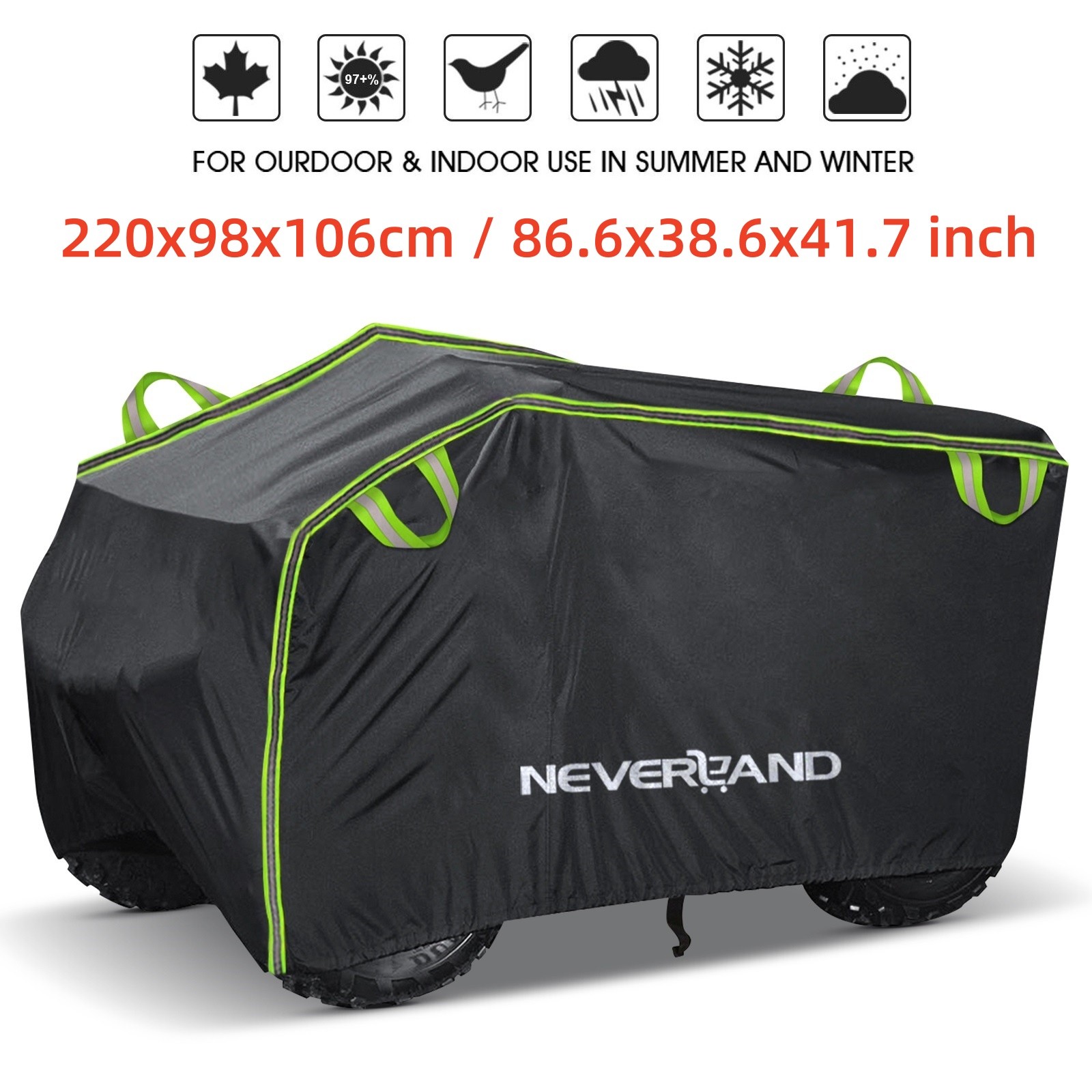XXL Heavy Duty ATV Cover Dust Waterproof for Polaris Honda Yamaha Can-Am Suzuki XXL Heavy Duty ATV Cover Dust Waterproof for Polaris Honda Yamaha Can-Am Suzuki