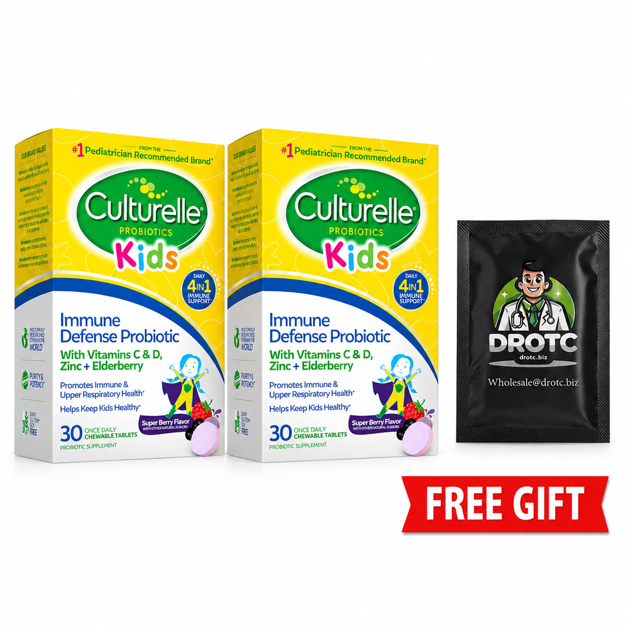 Culturelle Kids Immune Defense Probiotic 30 Chewables Each Box (2 Pack) 09/27