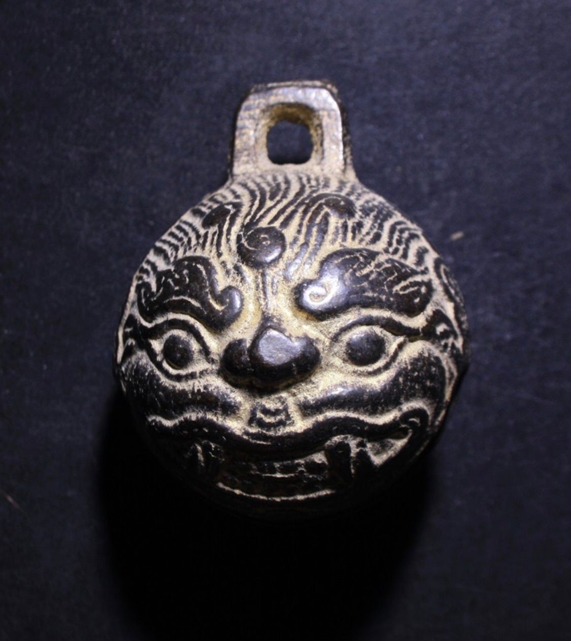 Qing Dynasty Chinese Tiger Head Bell 清 虎头铃铛 Antique Bronze Folk Art Certified