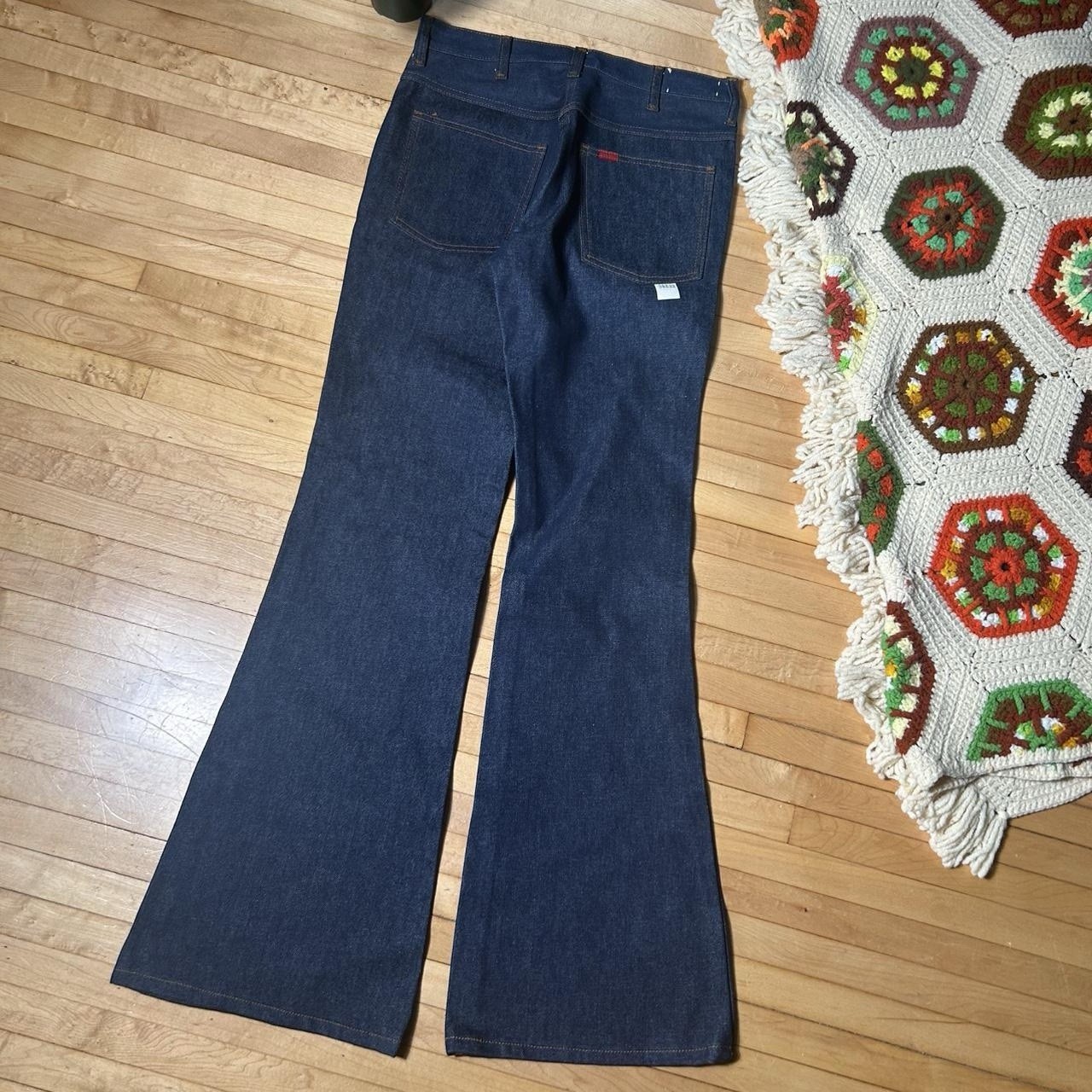 True Vintage 1950’s-60’s Big Smith DEADSTOCK Raw Denim Bell Bottom Flares 30”