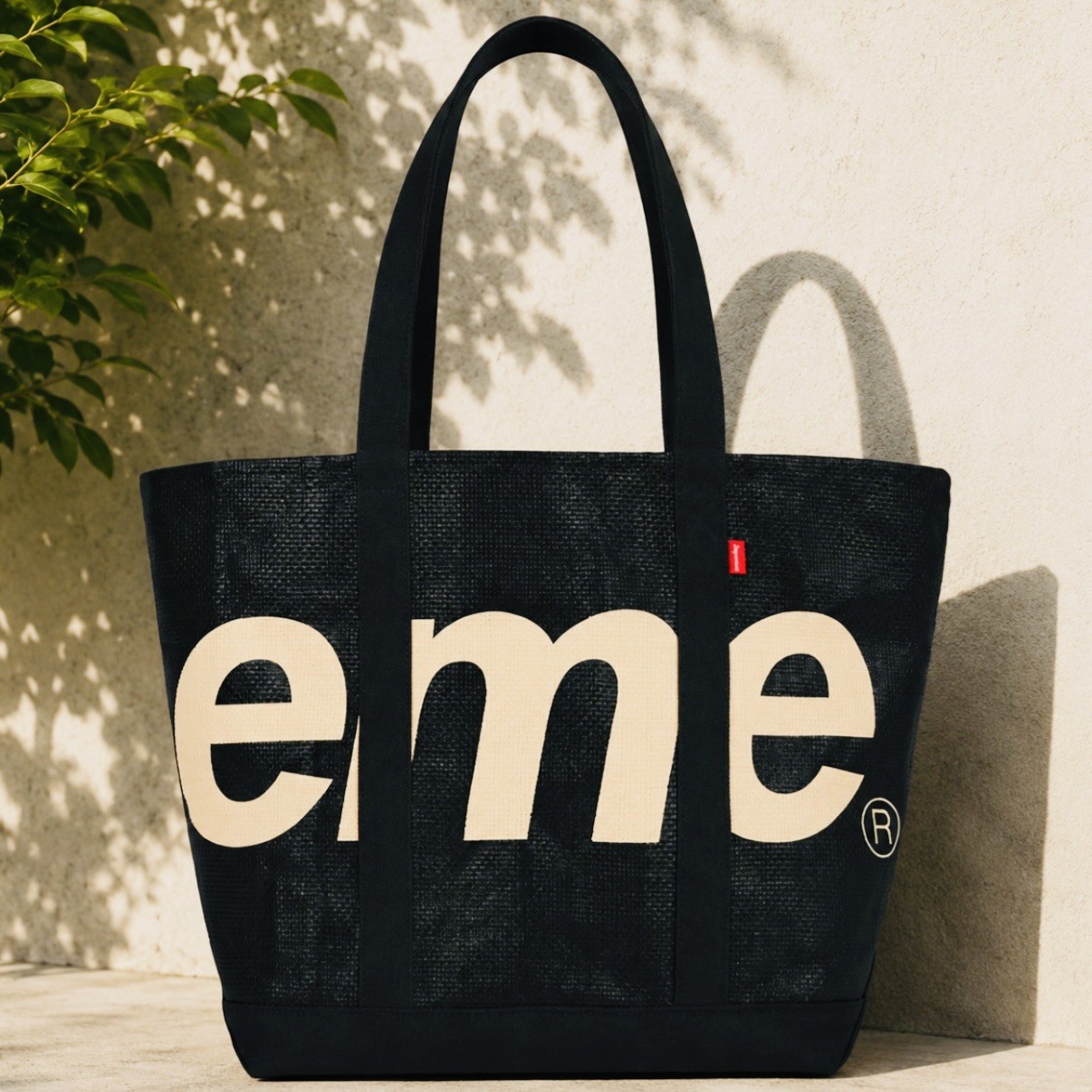 SS20 SUPREME RAFFIA TOTE BAG BLACK NEW BOX LOGO SS20 SUPREME RAFFIA TOTE BAG BLACK NEW BOX LOGO