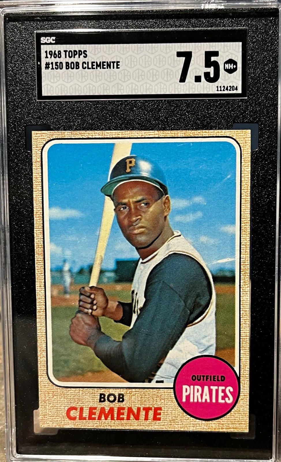 1968 Topps #150 Bob Clemente SGC 7.5 NM+ 1968 Topps #150 Bob Clemente SGC 7.5 NM+