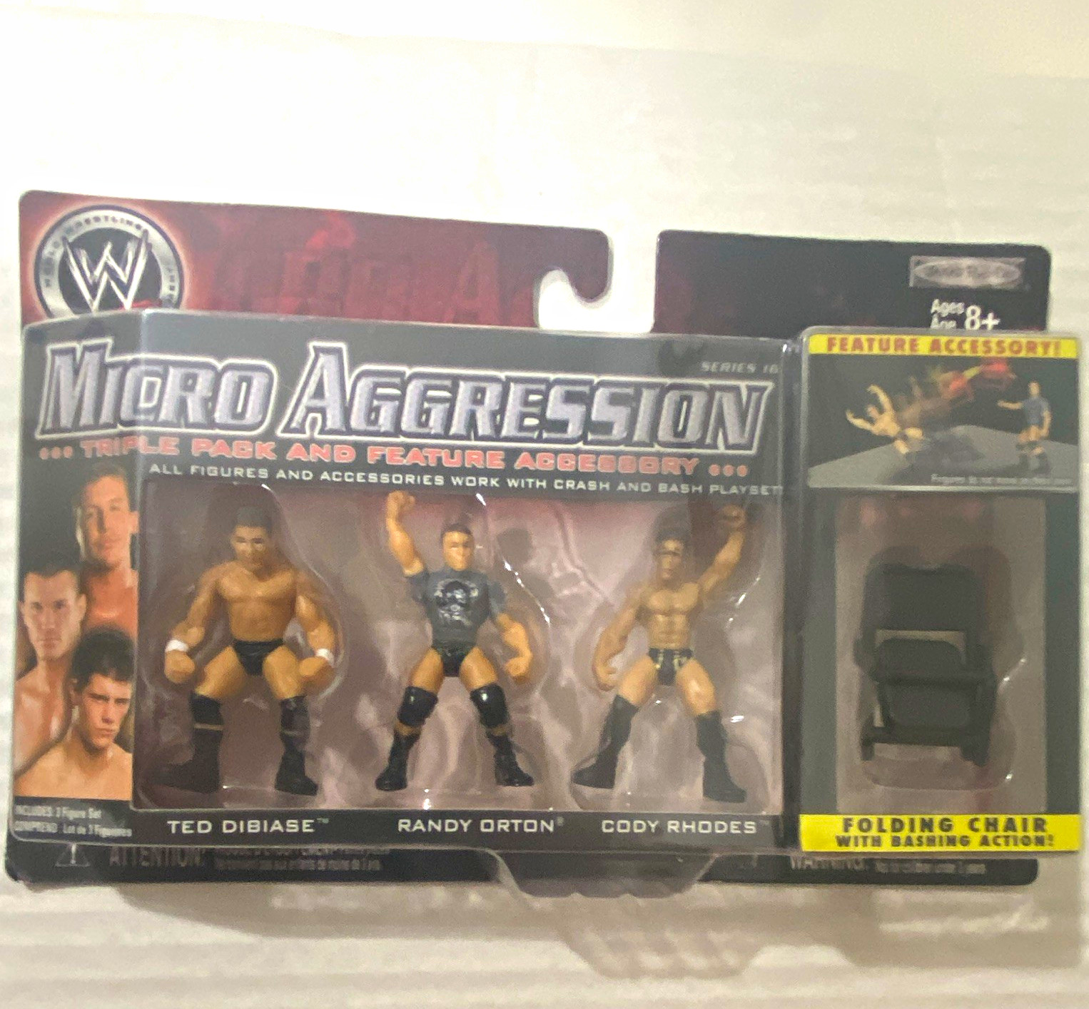 JAKKS Pacific WWE Micro Aggression Triple Pack w/ Chair DiBiase Orton Rhodes JAKKS Pacific WWE Micro Aggression Triple Pack w/ Chair DiBiase Orton Rhodes