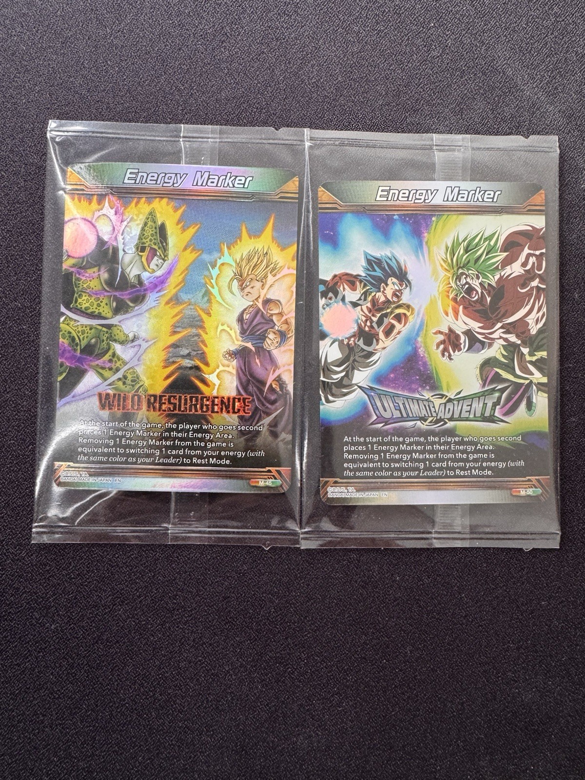 Dragon Ball Super Three Glorious Fighters Energy Marker 2x Sealed M-45 M-50 Dragon Ball Super Three Glorious Fighters Energy Marker 2x Sealed M-45 M-50