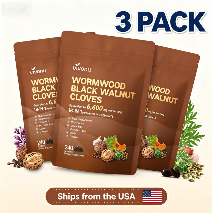 3pc Vivonu Wormwood Black Walnut Cloves 480 Softgels 