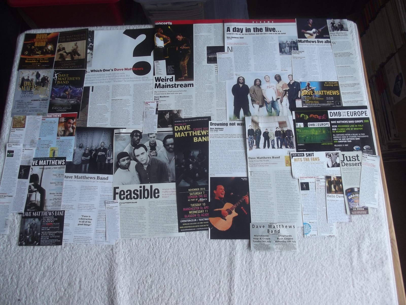 DAVE MATTHEWS BAND - MAGAZINE CUTTINGS COLLECTION - CLIPPINGS,  ADVERTS X32.