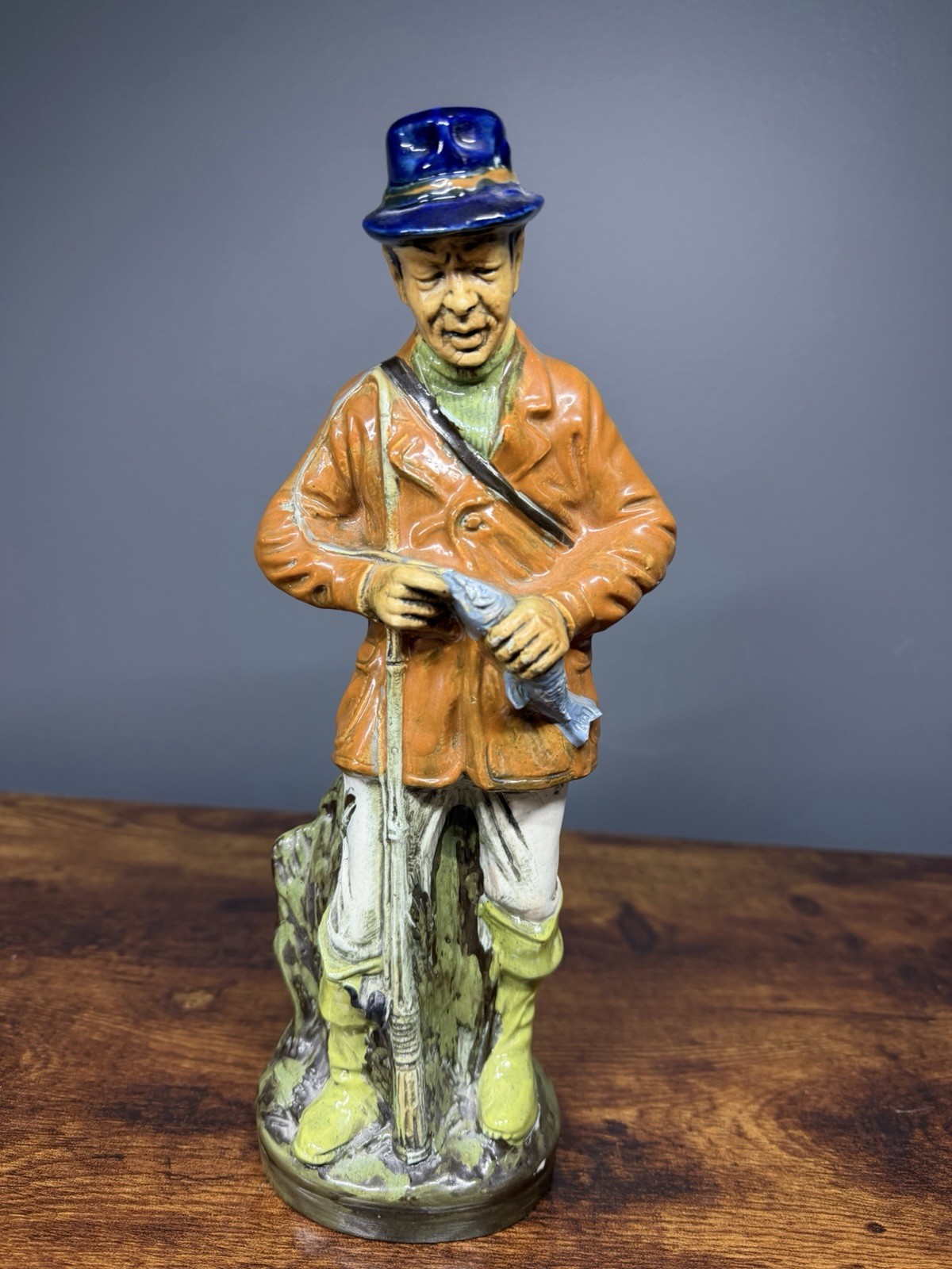Vintage Italian Porcelain Hand Painted Decanter “The Fisherman” Vintage Italian Porcelain Hand Painted Decanter “The Fisherman”