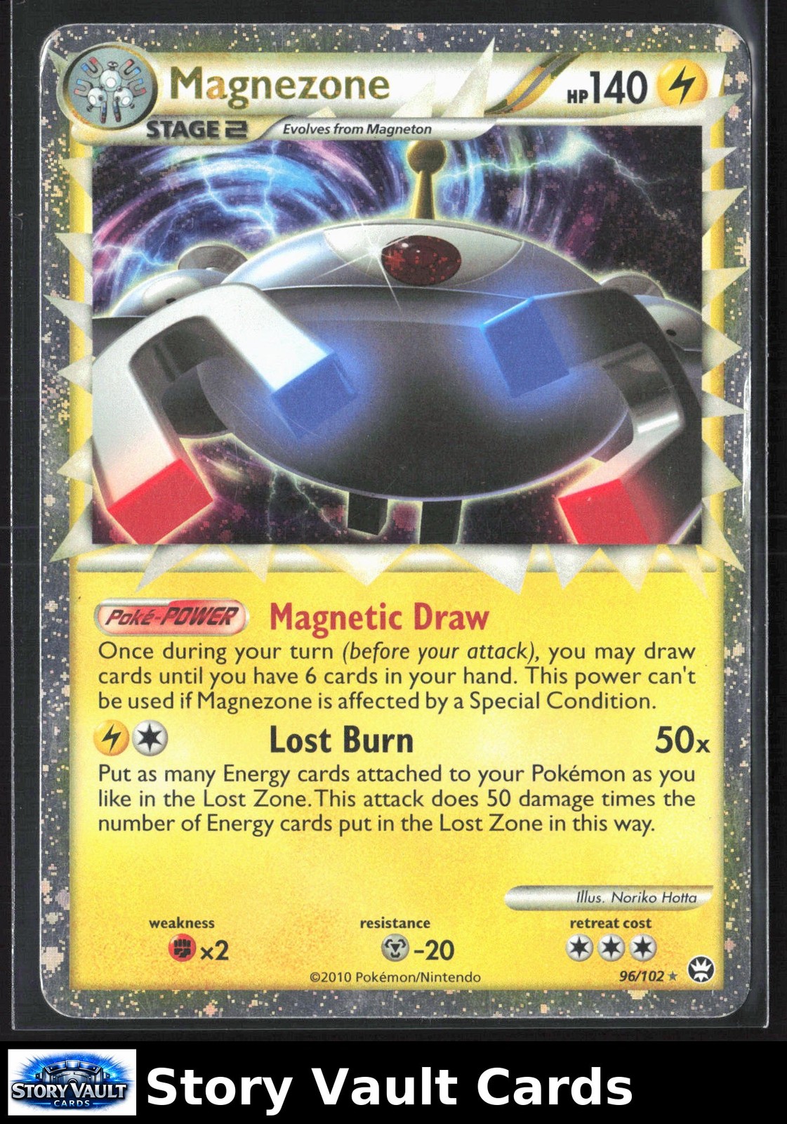 2010 Pokemon Magnezone 96/102 HeartGold SoulSilver Holo Rare HGSS NM