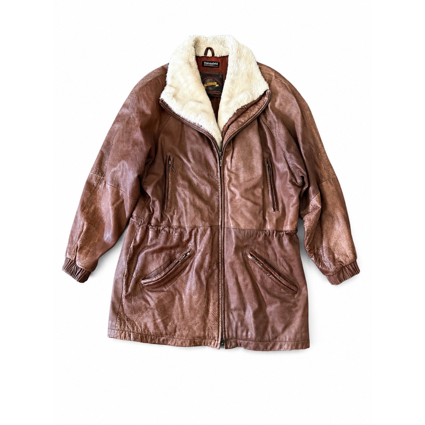 Vintage Wilsons Adventure Bound Leather Coat Jacket Women\'s Sm Brown Thinsulate