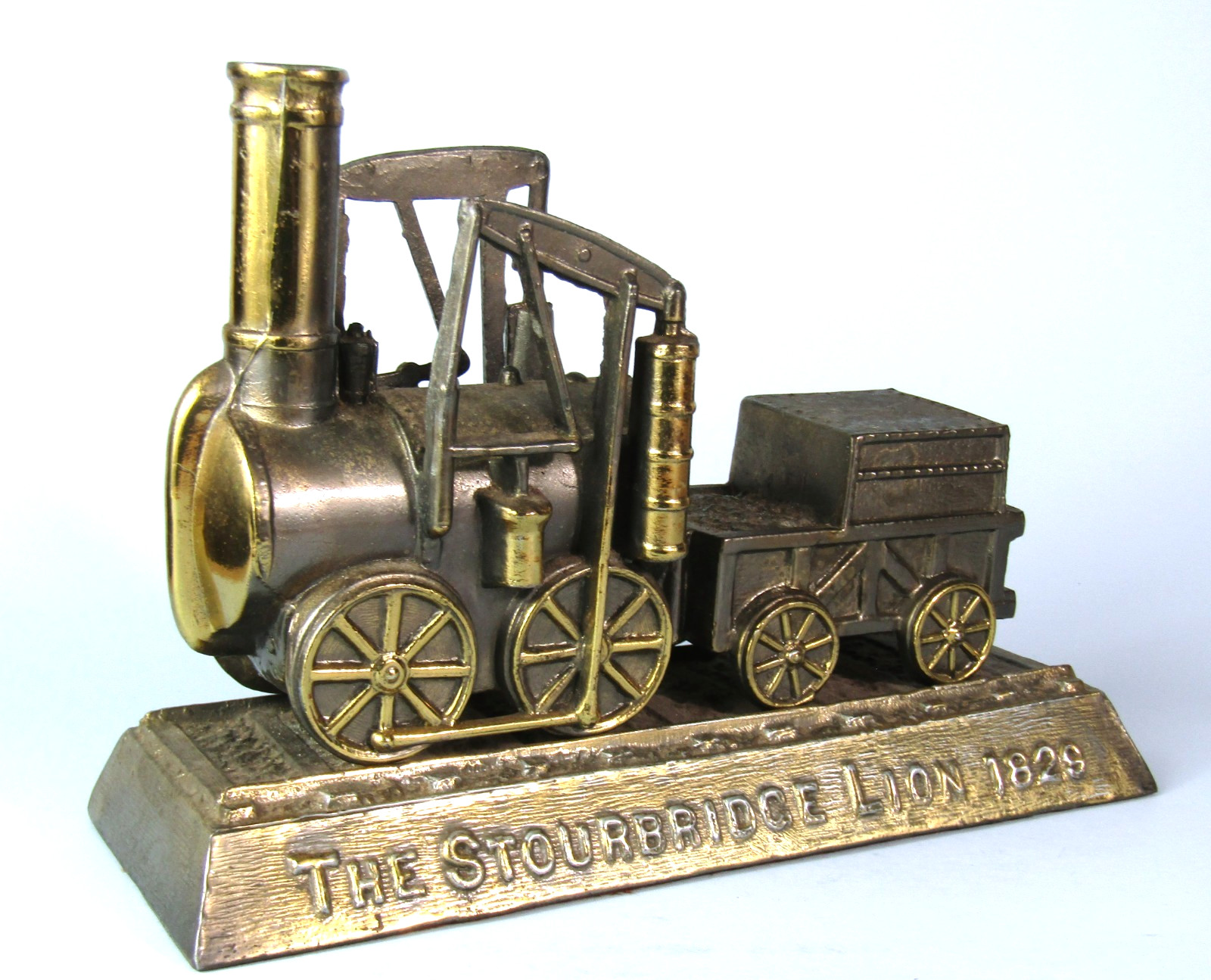 Stourbridge Lion Locomotive Bronzed Metal Desk Model Delaware & Hudson RR 1929