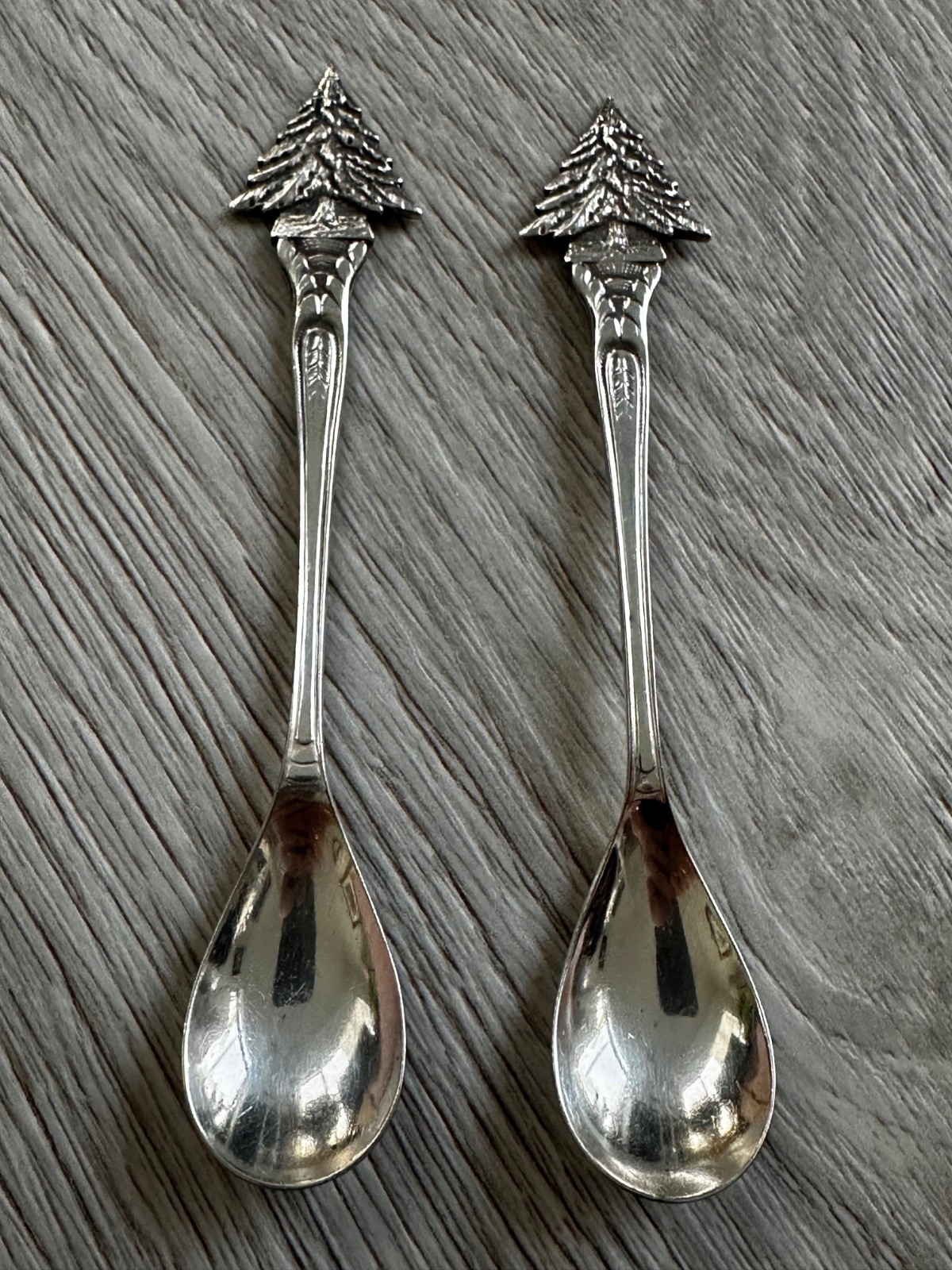 Vintage Dutch Silver Plated Souvenir Spoons Set of 2 Brandaris Terschelling 90