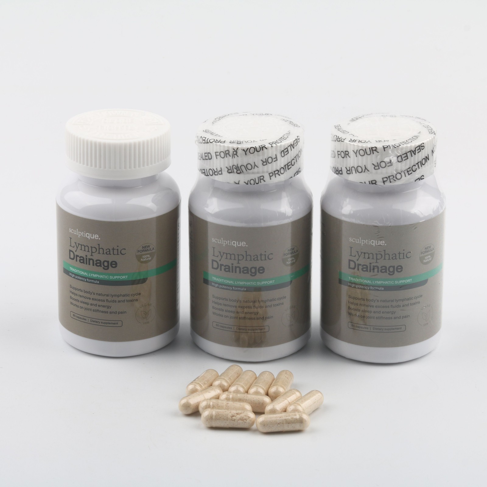 Sculptique Lymphatic Drainage Capsules, New Maximum Potency Formula, 3 pack US