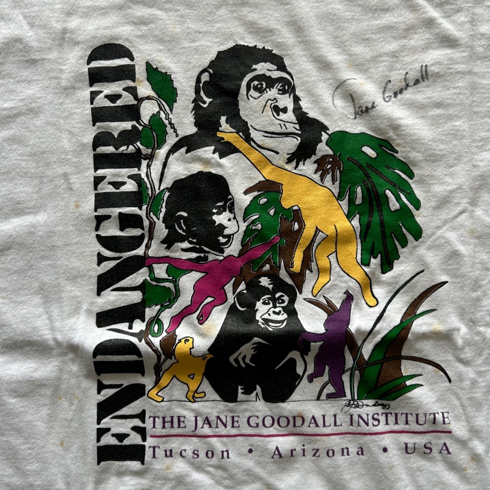 The Jane Goodall Institute Tee Shirt Classic White Unisex S-5XL 1T0097