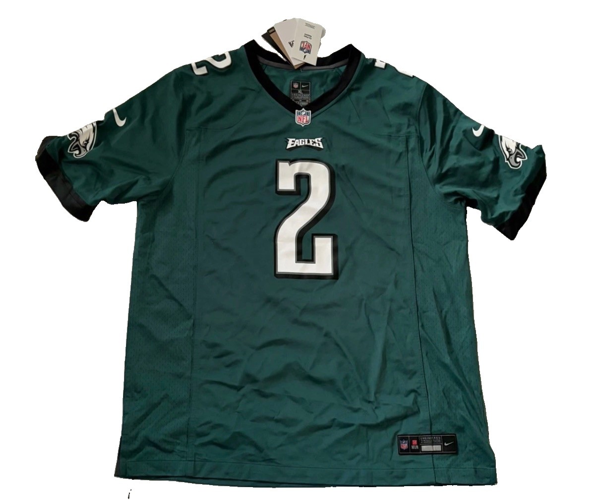 NWT RARE NFL NIKE Mens Philadelphia Eagles Hurts #2 Rookie On Field Jersey XL NWT RARE NFL NIKE Mens Philadelphia Eagles Hurts #2 Rookie On Field Jersey XL