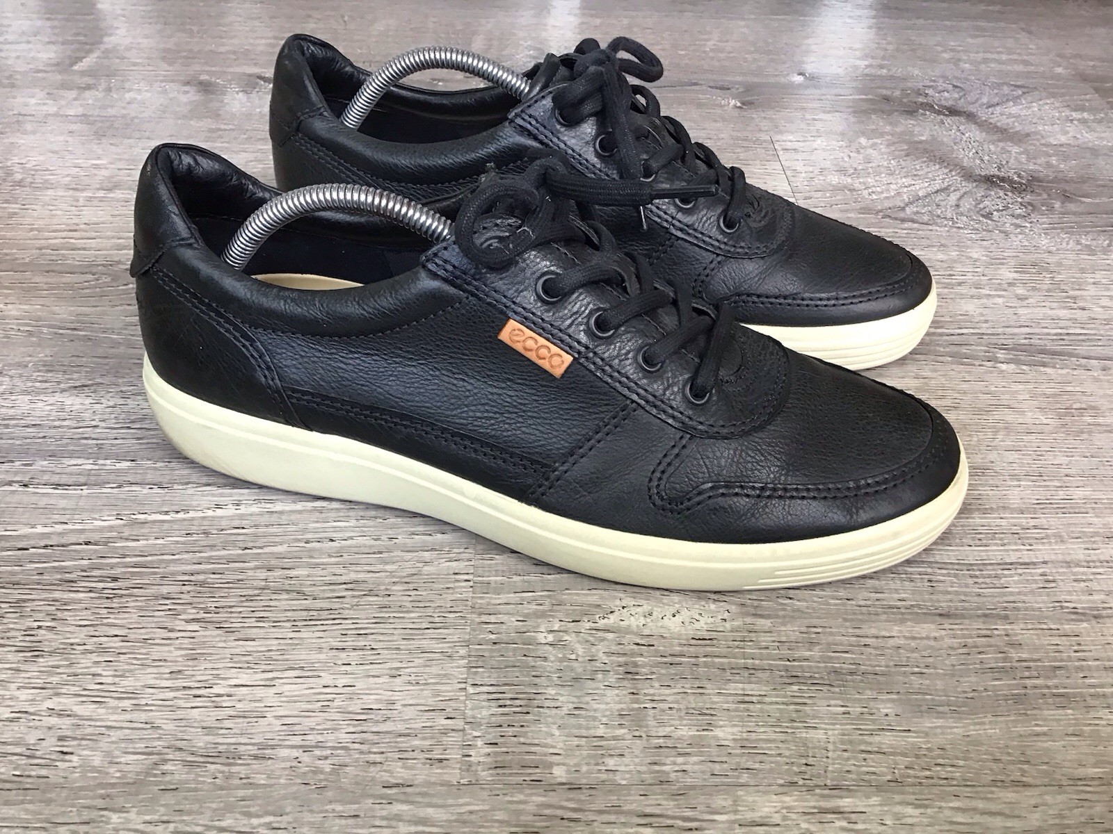 Ecco Soft 7 Fashion Sneaker - Men\'s US Size 10, EU 44 - Black Leather Shoes