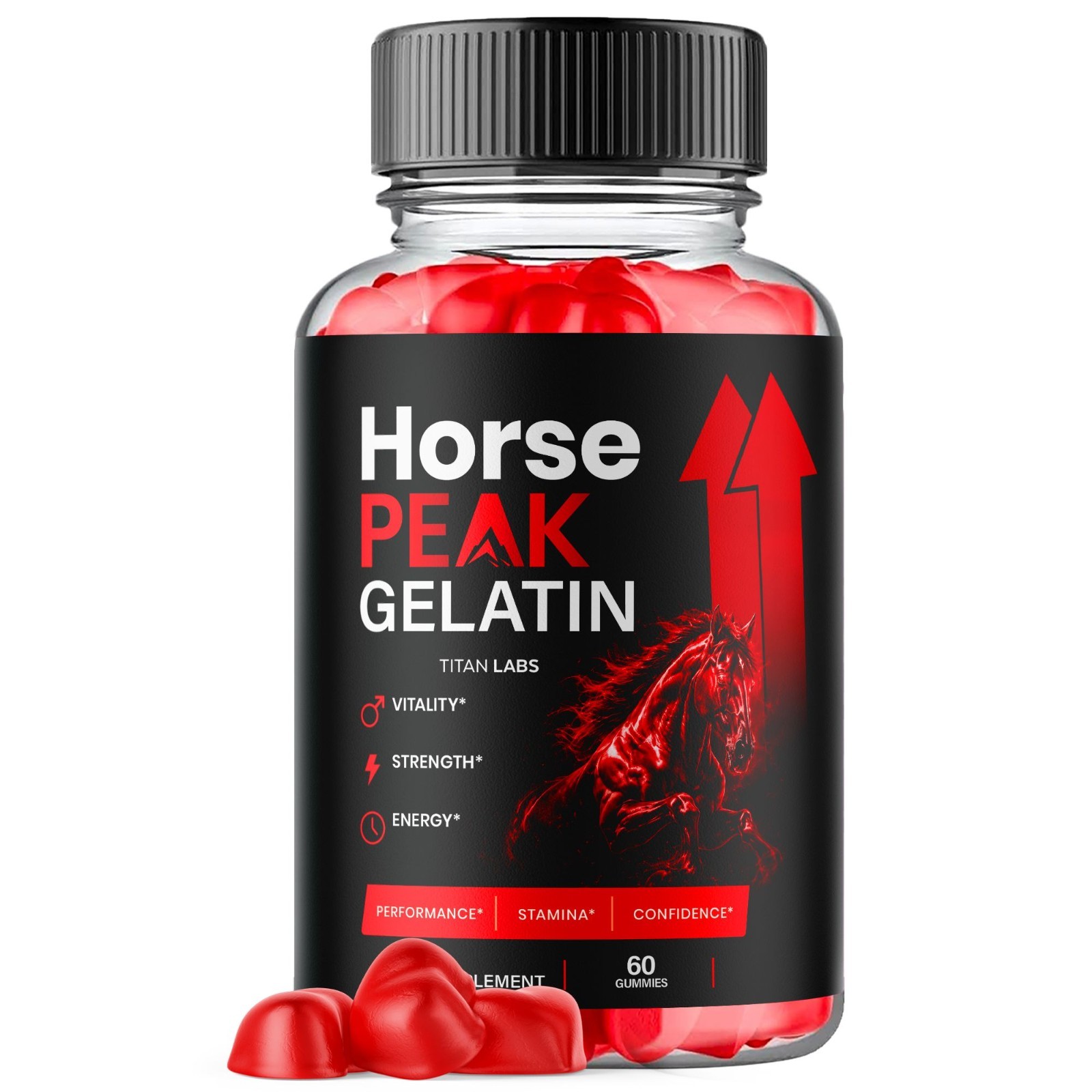 (1 Pack) Horse Peak Gelatin Advanced Male Health Support Supplement 60 Gummies (1 Pack) Horse Peak Gelatin Advanced Male Health Support Supplement 60 Gummies
