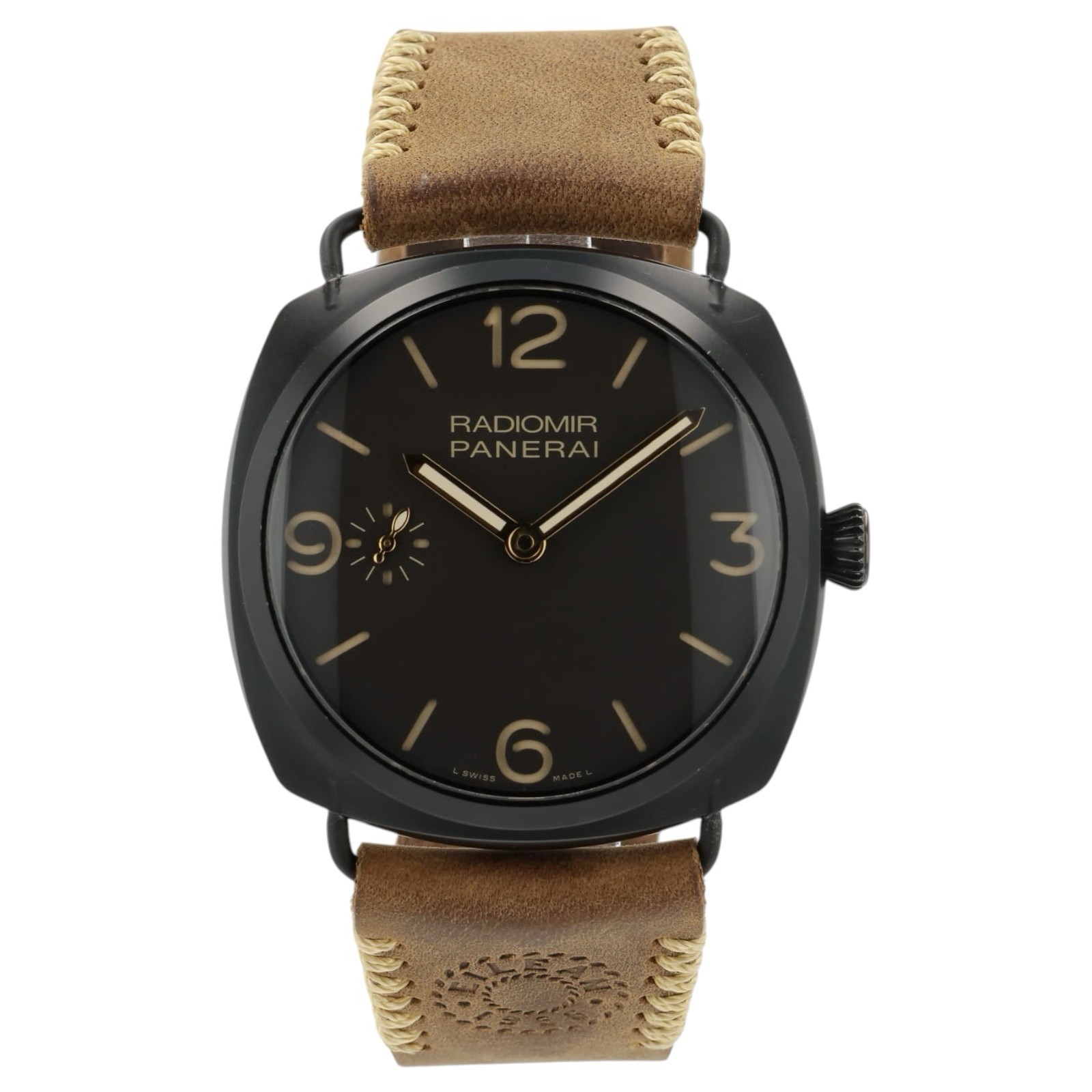 Panerai Radiomir Brown Dial Steel 47mm Manual Wind Men’s Watch PAM00504