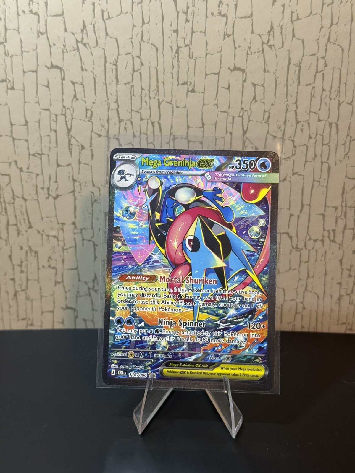 CHAOS RISING MEGA GRENINJA EX 116/086 SPECIAL ILLUSTRATION RARE POKEMON HOLO NM
