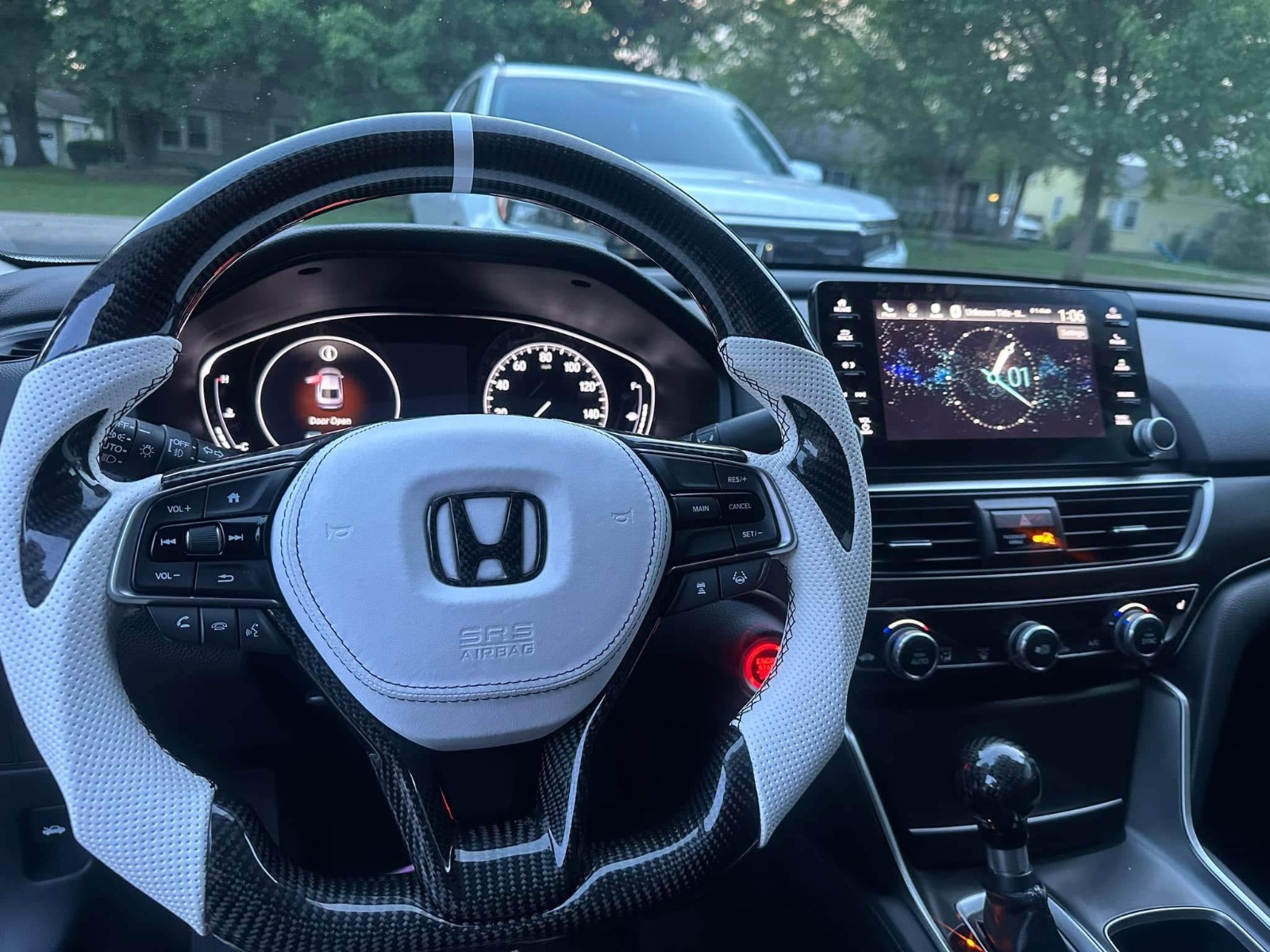 Customized Carbon Fiber Steering Wheel For Honda Accord  INSIGHT 18-22 USA Stock