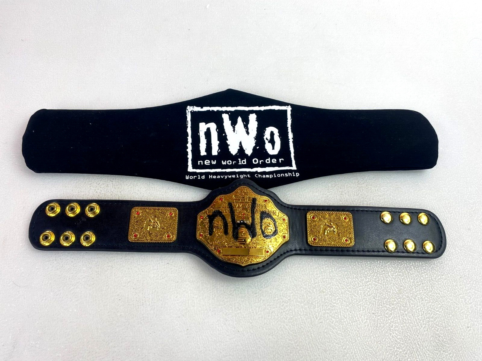 WCW Heavyweight Championship NWO Spray Painted Mini Replica w/ Bag Fanatics