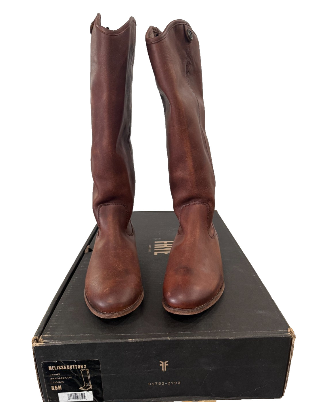 Frye 75449 Women\'s Melissa Button 2 Boot Size 8.5 M - Cognac
