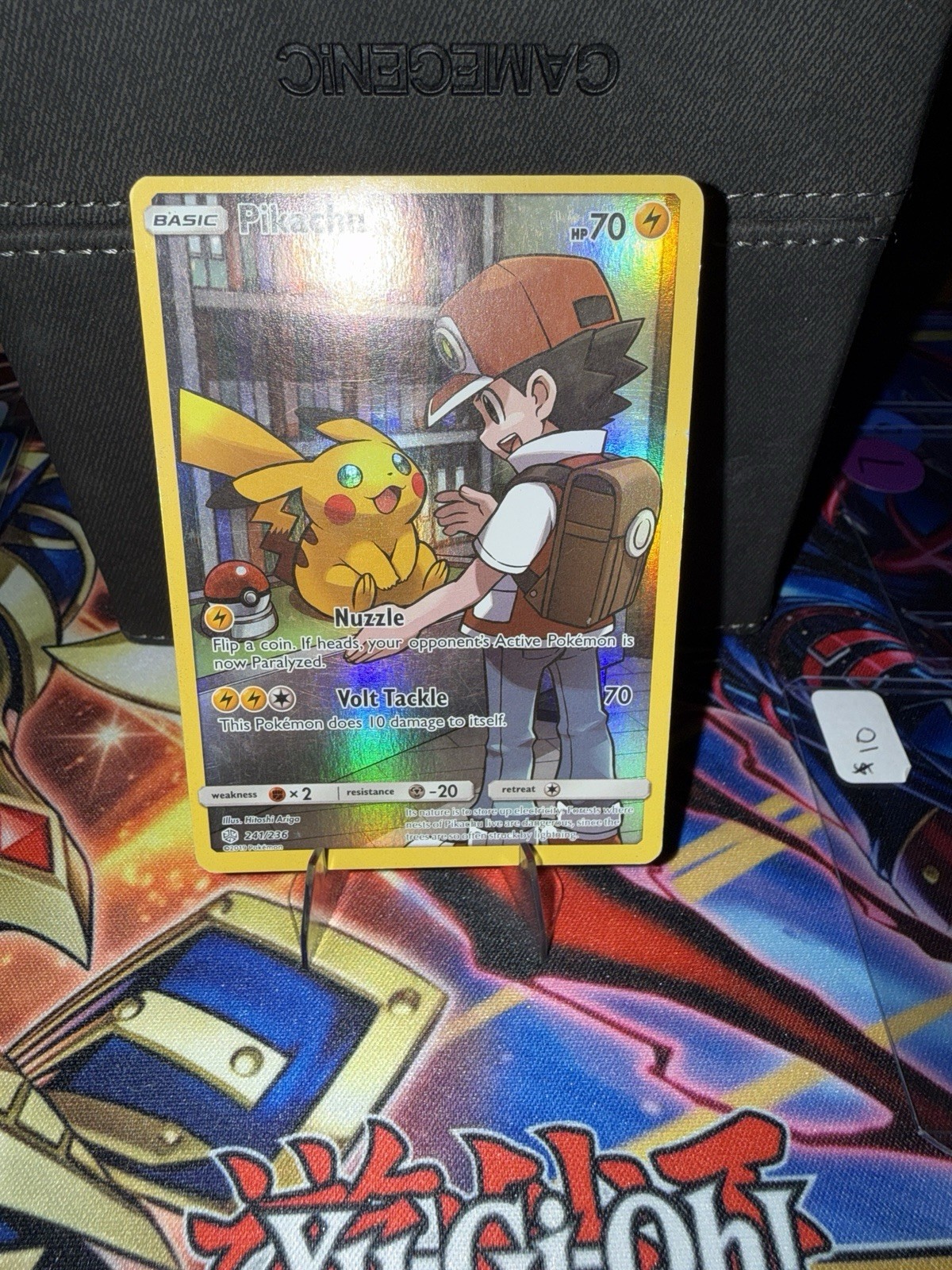 Pikachu Holo Full Art Secret Rare Card Sm-Cosmic Eclipse 241/236 LP