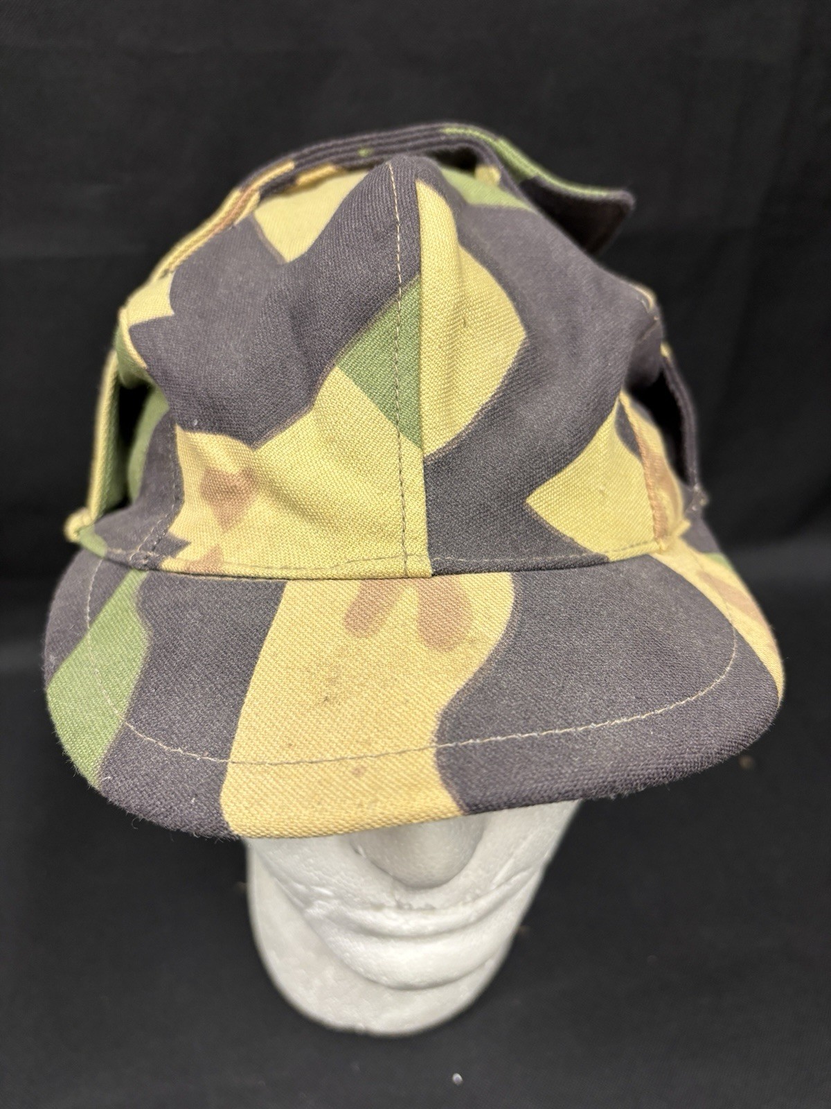 1960\'s Czechoslovakian Military M60/VZ60 Salamander Camouflage Cap Euro Size 59 1960\'s Czechoslovakian Military M60/VZ60 Salamander Camouflage Cap Euro Size 59