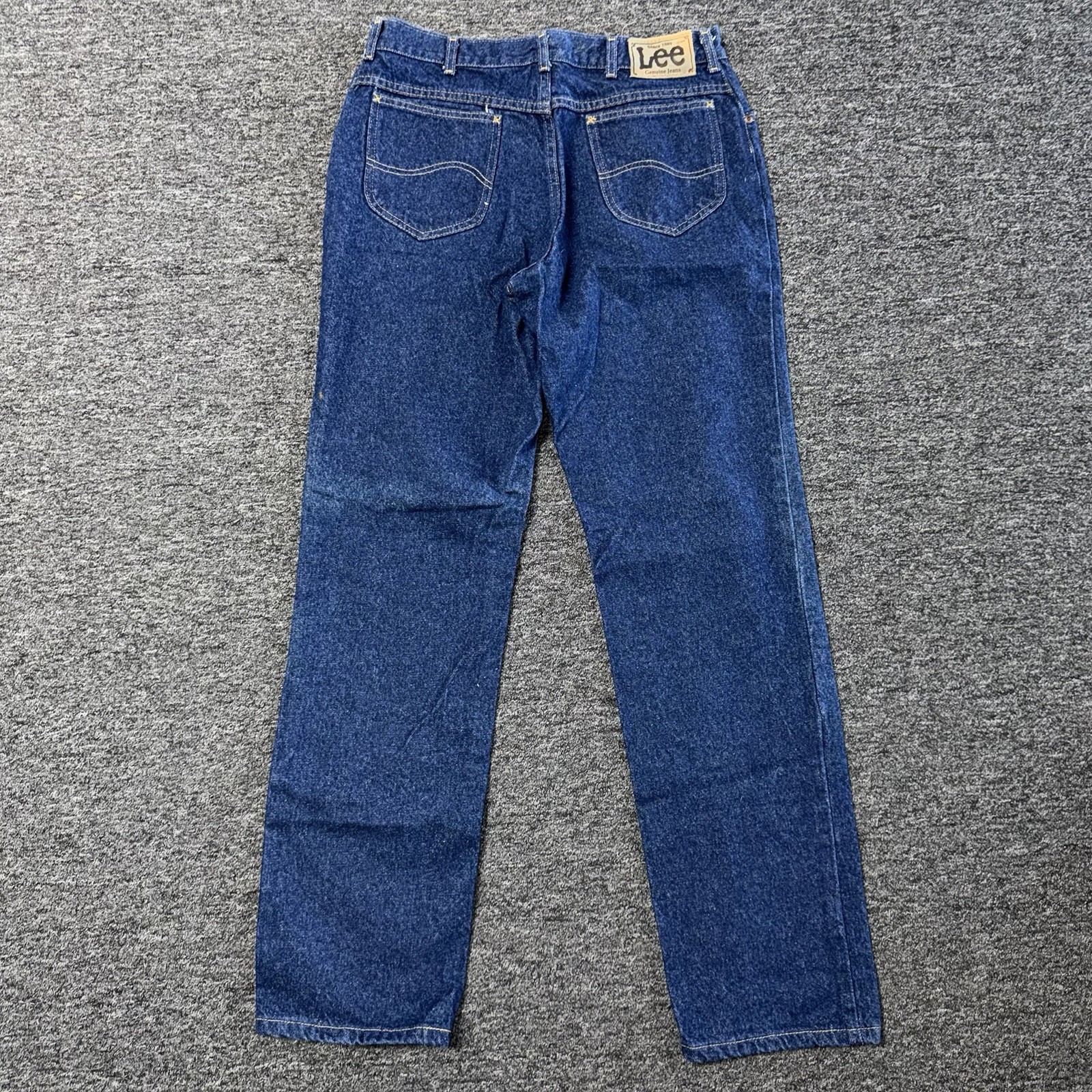 Vintage 90s Lee Dark Wash Blue Denim Straight Leg Western Jeans Mens Sz 36x34