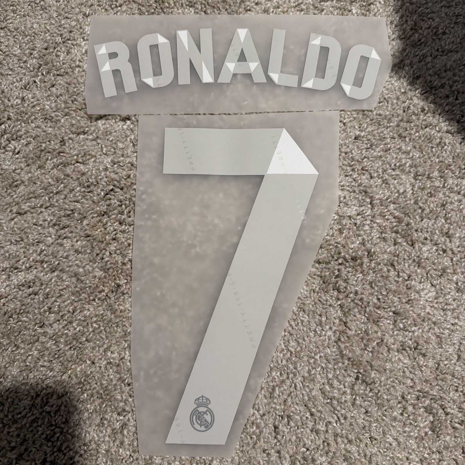 2014/2015 Real Madrid Away Ronaldo 7 Player size Nameset Number