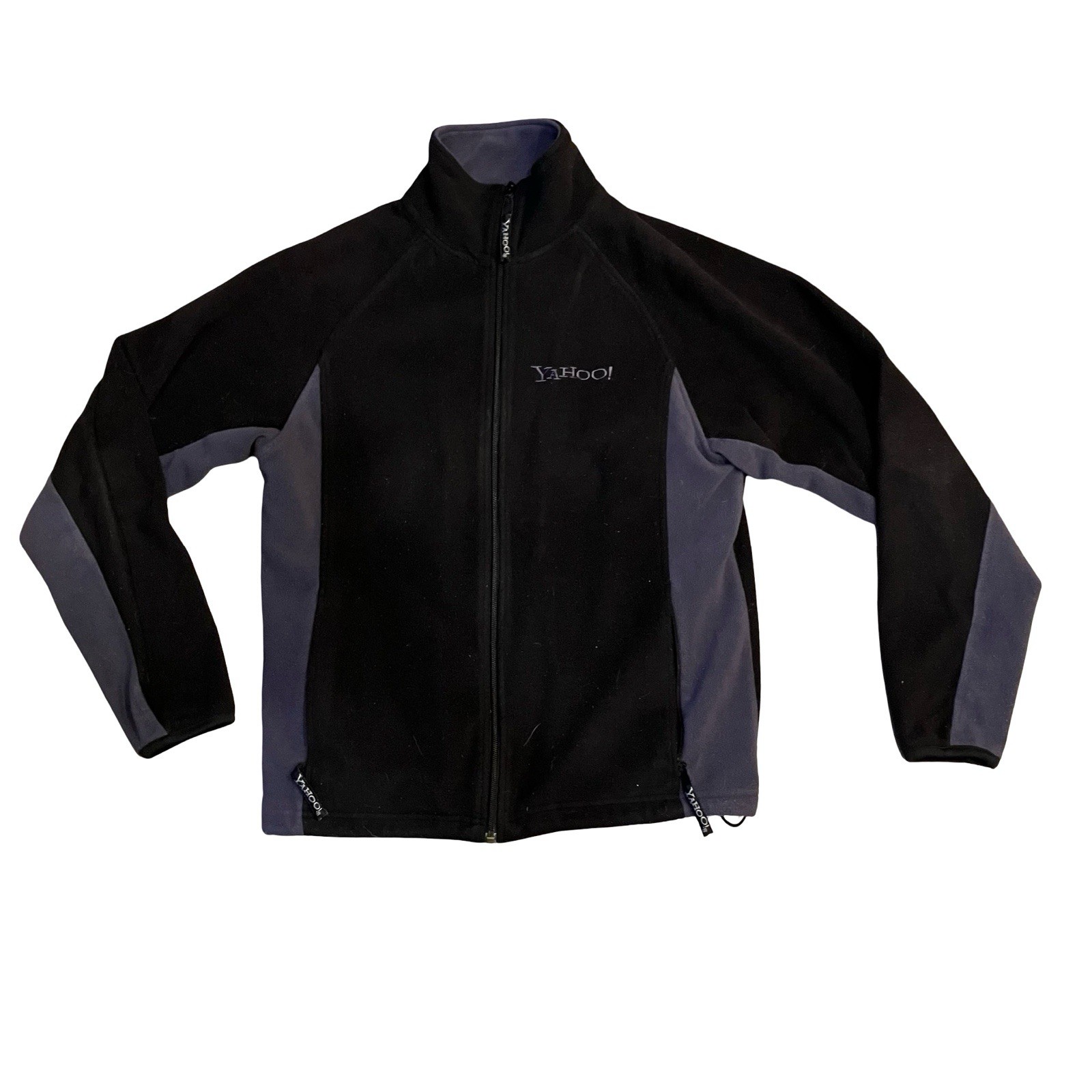 Yahoo Jacket Medium 2007 Fleece Unisex Fleece Black Nerdcore Employee Gift Zip Yahoo Jacket Medium 2007 Fleece Unisex Fleece Black Nerdcore Employee Gift Zip