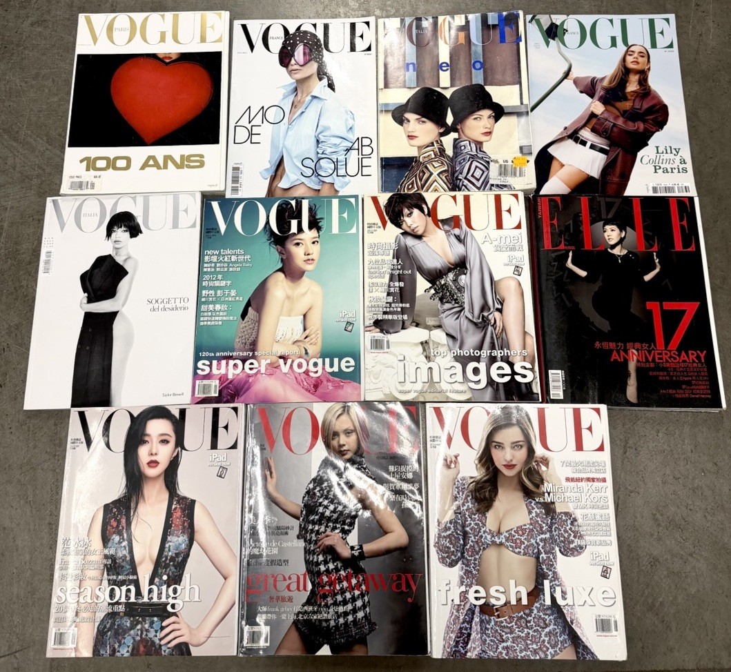 VOGUE ITALIA FRANCE TAIWAN PARIS LOT of 11 VINTAGE Magazines RARE ELLE 1996-2025 VOGUE ITALIA FRANCE TAIWAN PARIS LOT of 11 VINTAGE Magazines RARE ELLE 1996-2025