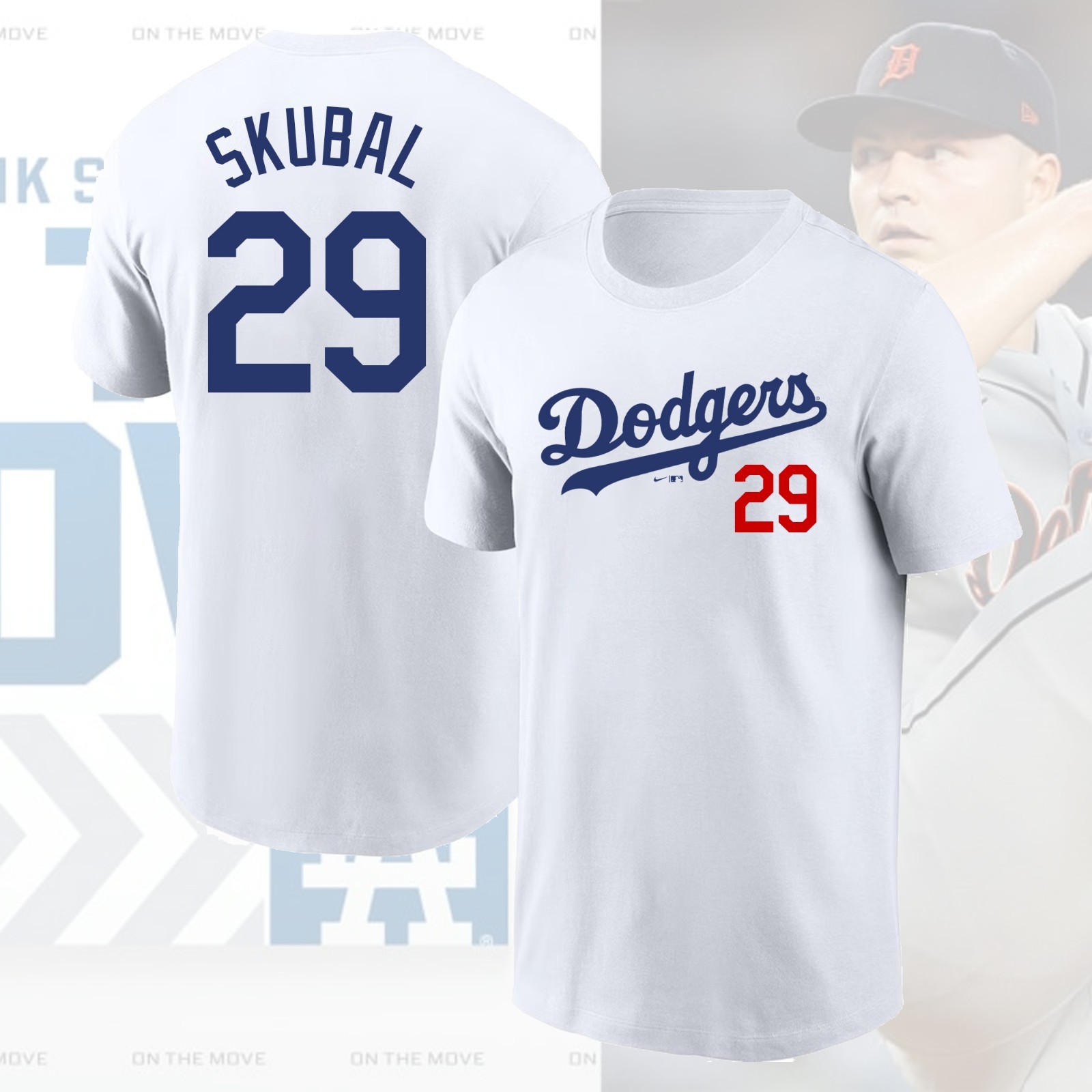 NEW Welcome Tarik Skubal #29 Los Angeles Dodgers 2026 Player Name & Numb S-5XL