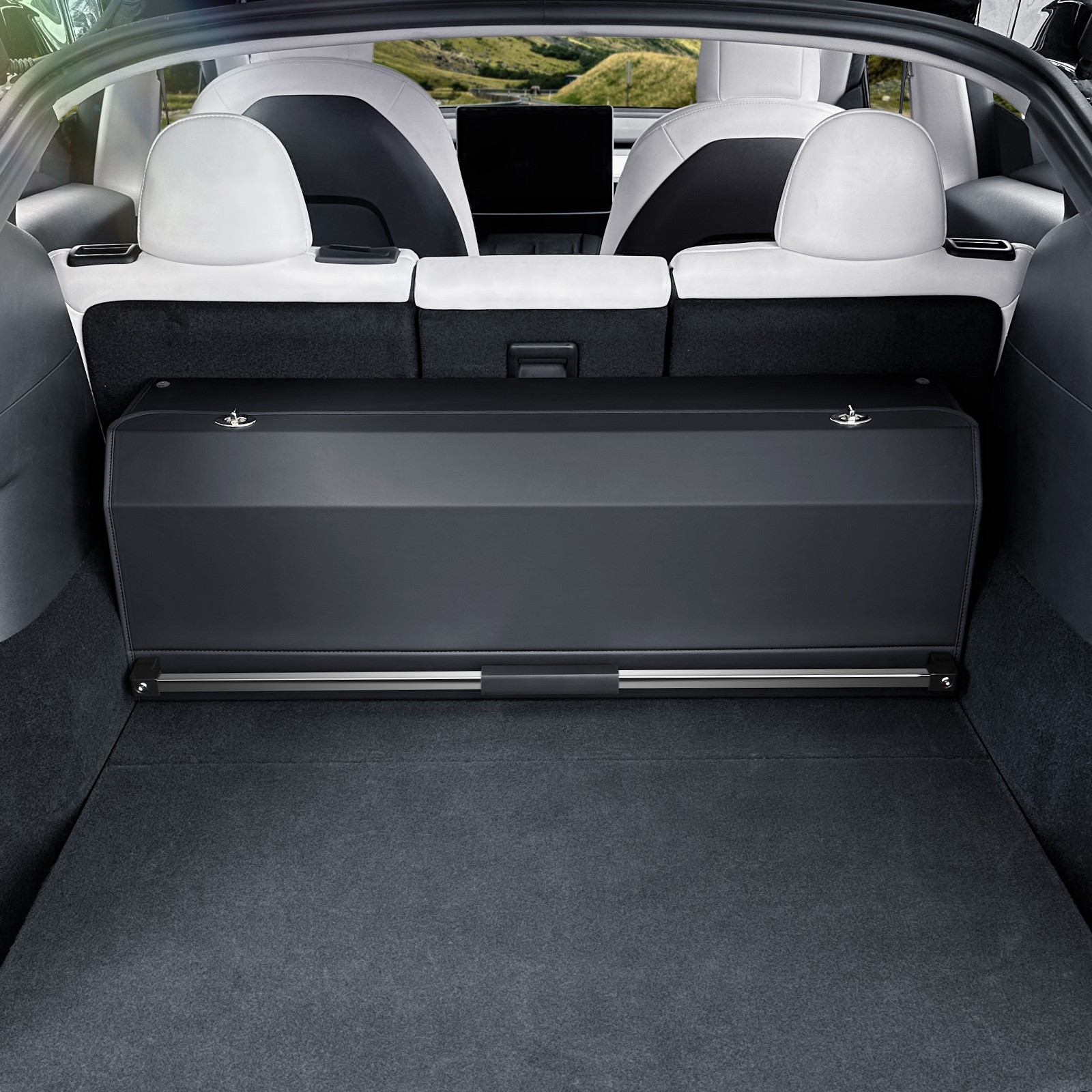 XCF Car Trunk Organizer, Durable Leather SUV  Storage Box with Lid and Handle